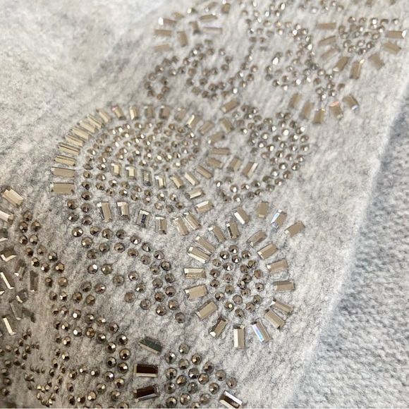 Chico’s Embellished Placket Sweater Ruana in Grey Size L/XL - Picture 9 of 10